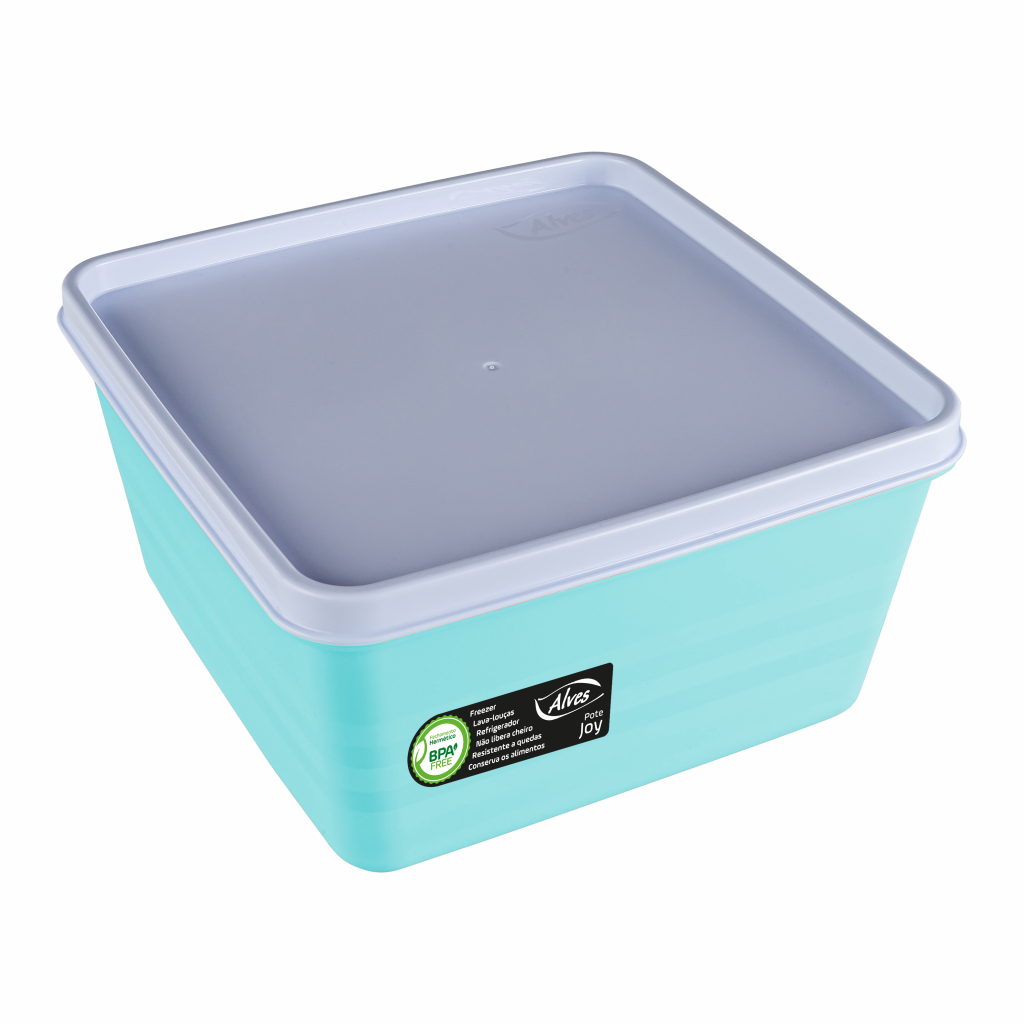 Pote Quadrado Hermético 1,5 litros Joy - Alves Plastic l ModoMix
