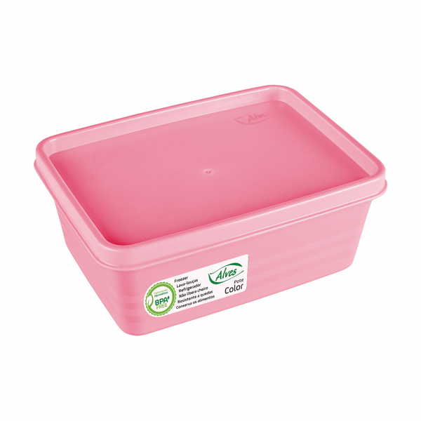 Pote Retangular Hermético 500 ml Color - Alves Plastic l ModoMix