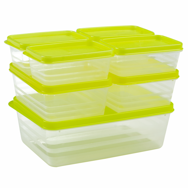 Kit com 7 Potes Herméticos Tropical - Alves Plastic l ModoMix