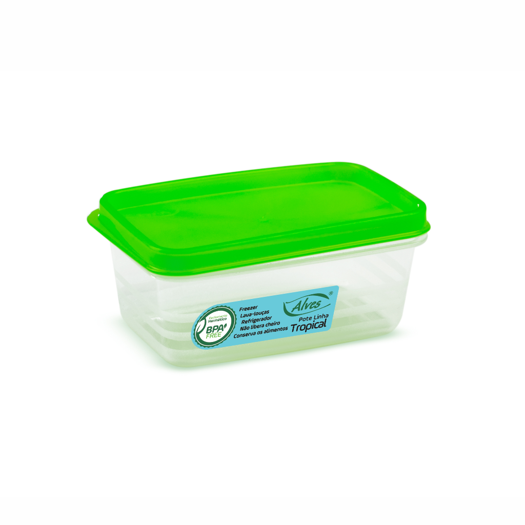 Pote Retangular Hermético 250 ml Tropical - Alves Plastic l ModoMix