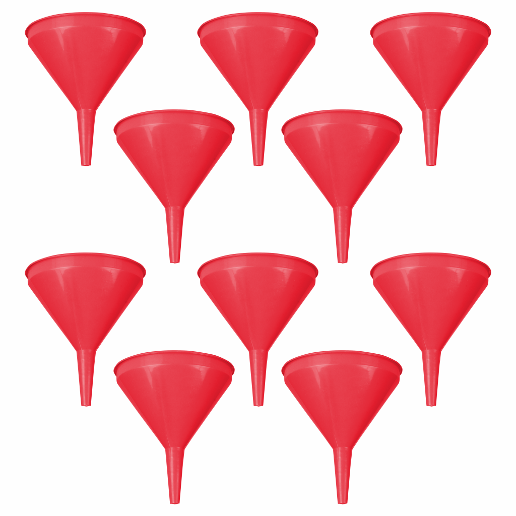 Funis Vermes Kit com 10 Funis de Plástico Grande nº 5 - Alves Plastic